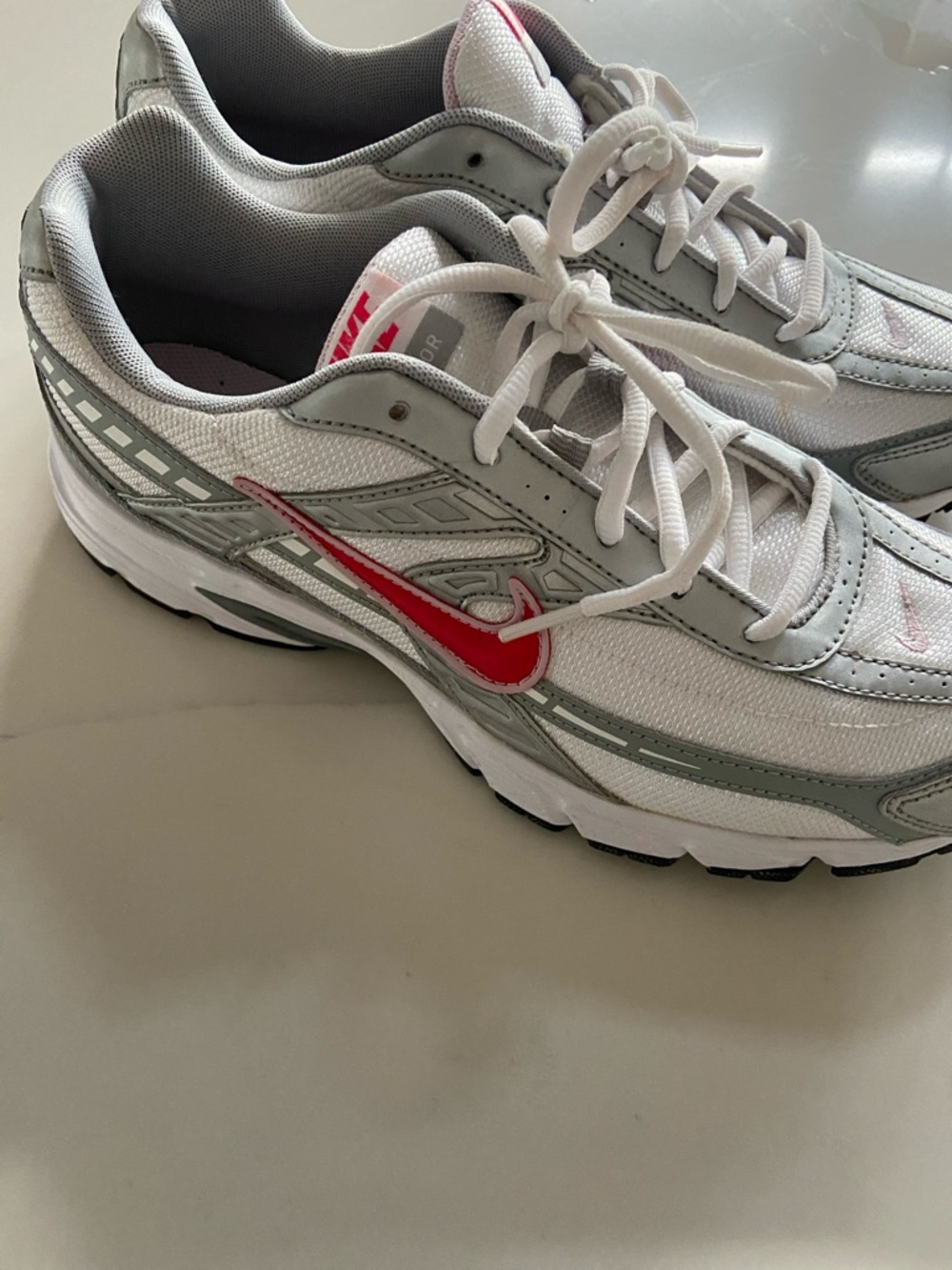 Nike White, Gray & Pink Athletic Sneakers - Picture 12 of 16